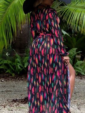 Swim cover up Multi-Color Print